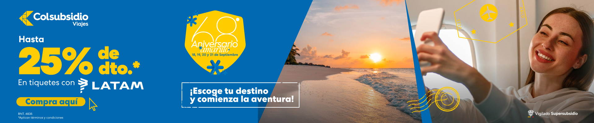 descuentos latam aniversario amarillo